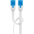 Goobay RJ45 U/UTP Cat6a Ethernet lattakaapeli, 10-GigaBit, 0,5 m, valkoinen