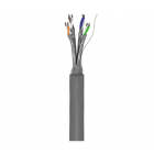 RJ45 S/FTP Cat6 Ethernet Cable, 100m, harmaa