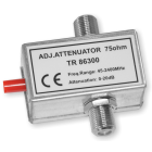 Satellite and Terrestrial Signal Attenuator, 0-20dB, 45-2400MHz, F female connectors