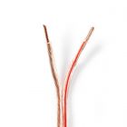 Nedis Speaker Cable & DC cord, 2 x 4.00mm², copper, PVC (price per meter)