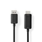 Adapter Cable, DisplayPort male - HDMI male, 4K@60Hz, 2m