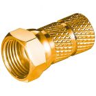 F connector, 6.5mm, gold plated