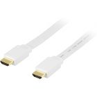HDMI 1.4 High Speed with Ethernet Cable, 4K, 3D, 2m, gold plated contacts, slim, white