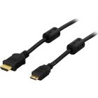 HDMI 1.4 - HDMI mini High Speed with Ethernet Cable, 4K, 3D, 3m, gold plated contacts