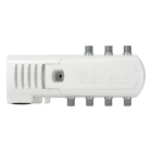 Televés 553120 Antenna Amplifier, 47-694 MHz, 2-12 dB, 6 outputs, F connectors, LTE700 & LTE800 protected