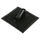 Mast pass-through plate for 38-60mm mast, 450 x 450 mm, formable metal with plastic coating, black
