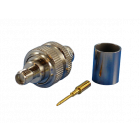 RP-SMA female connector for HDF-400, CFD-400, MLL-400 & LMR-400  cables, crimp, gold plated pin