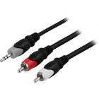 AV Cable, 3.5mm male - 2 x RCA male, 2m
