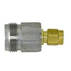 Adapter, SMA male - N female, gold plated pins