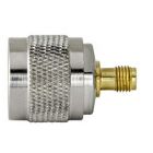 Adapter, SMA female - N male, gold plated pins