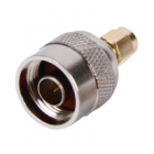 Adapter, SMA male - N male, gold plated pins
