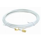 SMA male - SMA female cable, CFD-200 / MLL-200 / H155PE / SH-200, super low-loss, 5mm, 2m, white