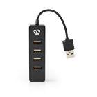 Nedis USB Hub, 4 x USB 2.0, Usb Powered