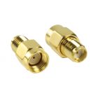 Adapter CSGB02111GB, SMA female - RP-SMA male, gold plated connectors