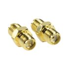 Adapter CSGP02113GD, SMA female - RP-SMA female, gold plated connectors