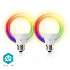 Nedis SmartLife LED Bulb, WiFi, E27, 806 lm, Multicolor, 2-pack
