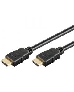 HDMI 1.4 High Speed with Ethernet kaapeli, 4K, 3D, 1 m, kullatut liittimet