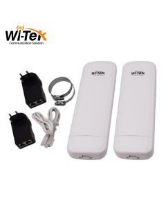 Wi-Tek Langaton WiFi-linkkipari, 5 GHz, 300 Mbps, 48 V PoE, valmiiksi  ohjelmoitu, esteetön kantama max 3 km