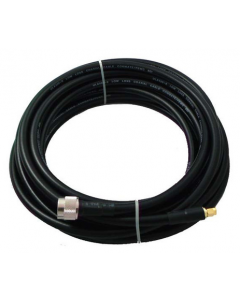 N male - SMA male cable, LMR-400/CFD-400, ultra low-loss, 10mm, 30m, black